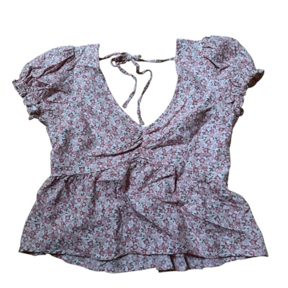 Hollister Floral Short Sleeve Top Size XS